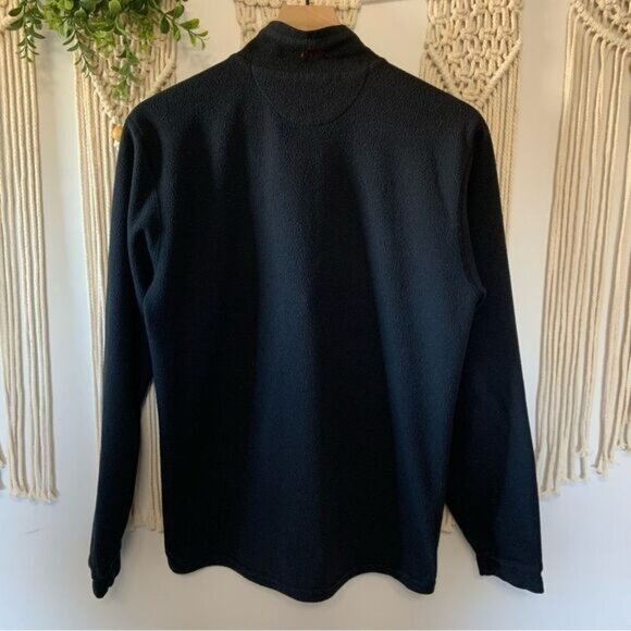 SIMMS Men’s 1/4 Zip Fleece Pullover Black Orange Size Medium - Picture 2 of 7